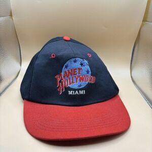 Vintage Planet Hollywood Miami SnapBack Hat 90s Black Made In USA